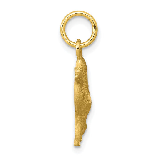 Satin Diamond-cut Camel Charm - WBC