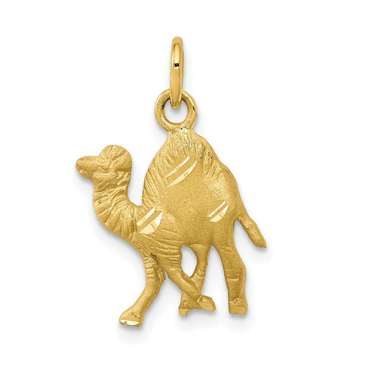 Satin Diamond-cut Camel Charm - WBC