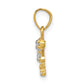 and Rhodium CZ Dragonfly Charm - WBC