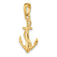 Solid Polished 3-D Anchor with Rope Pendant - WBC