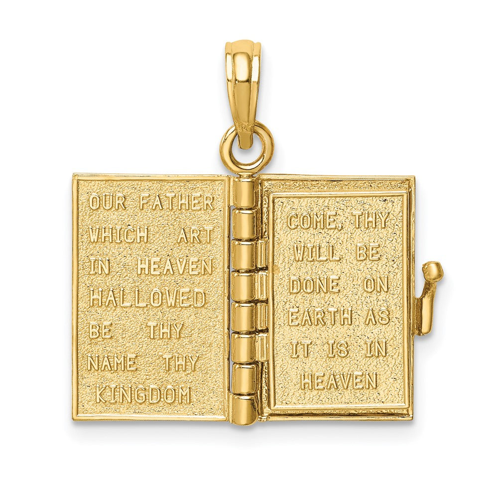 3-D Moveable Pages Bible Opens with Lords Prayer Inside Pendant - WBC