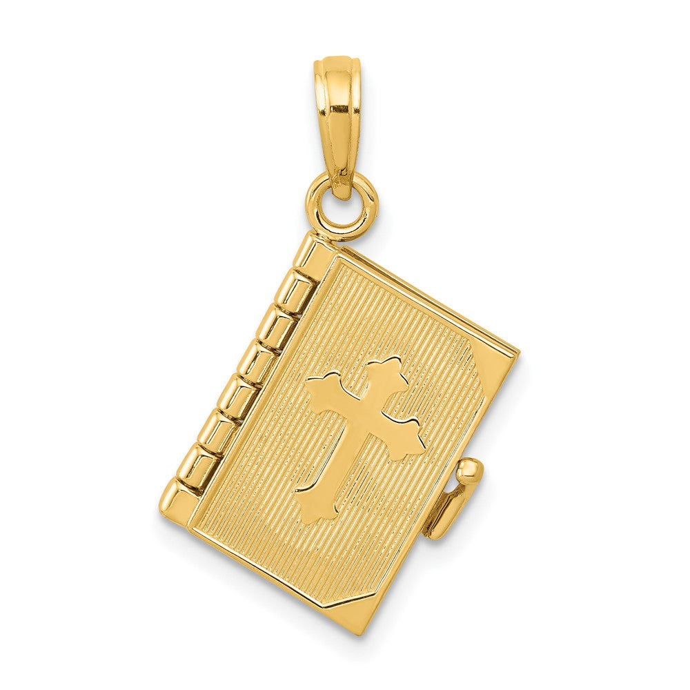 3-D Moveable Pages Bible Opens with Lords Prayer Inside Pendant - WBC