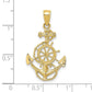 Anchor with Ships Wheel and Rope Pendant - WBC