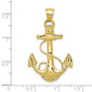 Large 2-D Anchor with Rope Pendant - WBC