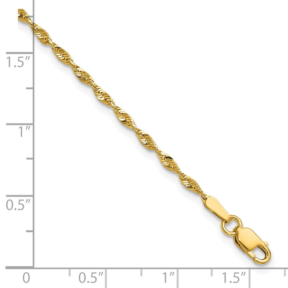 Ultra D/C Lightweight Rope Chain Anklet - WBC