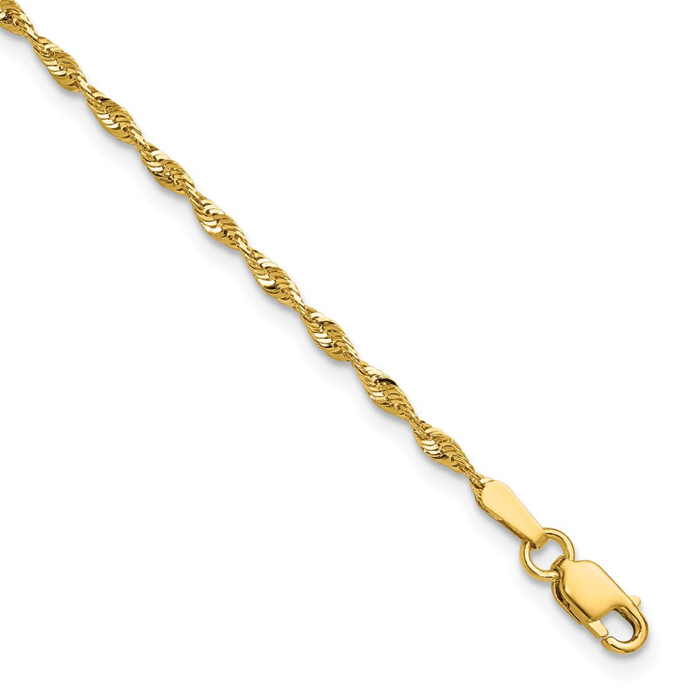 Ultra D/C Lightweight Rope Chain Anklet - WBC