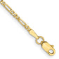 Flat Figaro Chain Anklet - WBC