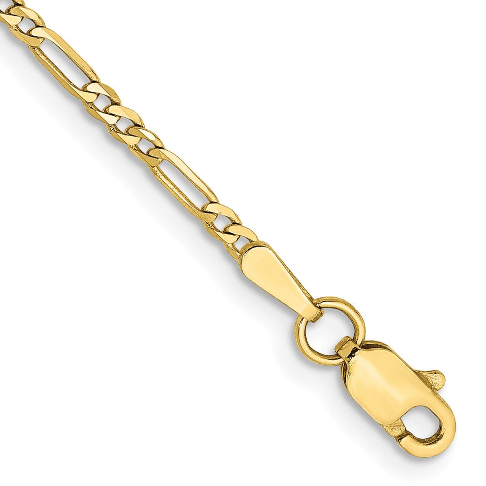 Flat Figaro Chain Anklet - WBC