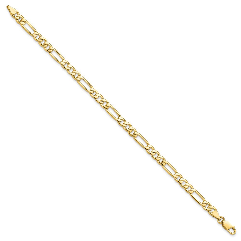Fancy Polished Figaro Link Bracelet - WBC