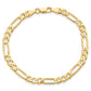 Fancy Polished Figaro Link Bracelet - WBC