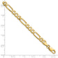 Fancy Polished Figaro Link Bracelet - WBC