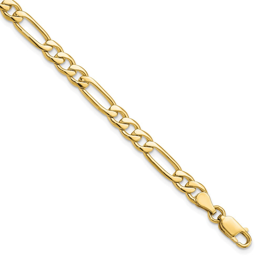 Fancy Polished Figaro Link Bracelet - WBC