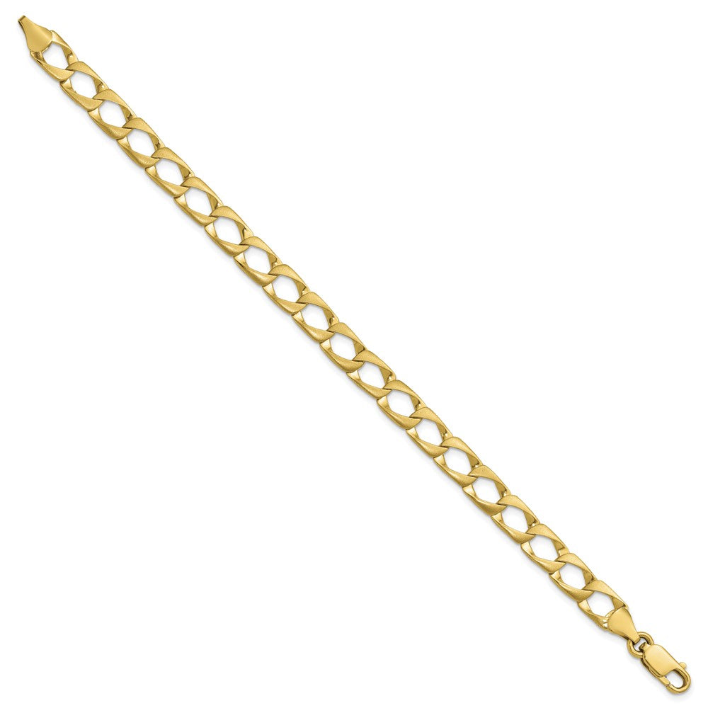 Satin and Diamond-cut Fancy Link Bracelet - WBC