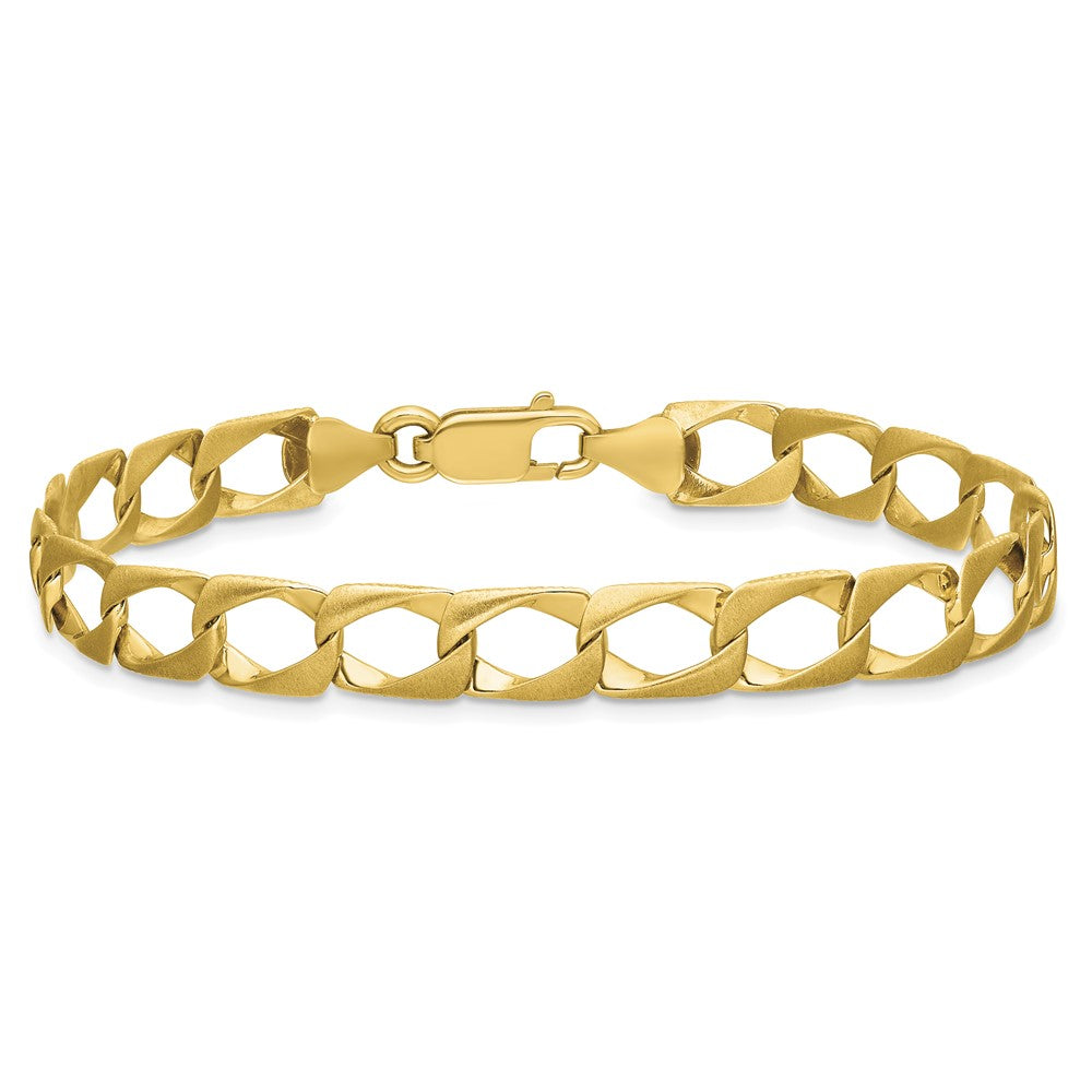 Satin and Diamond-cut Fancy Link Bracelet - WBC
