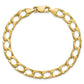 Satin and Diamond-cut Fancy Link Bracelet - WBC