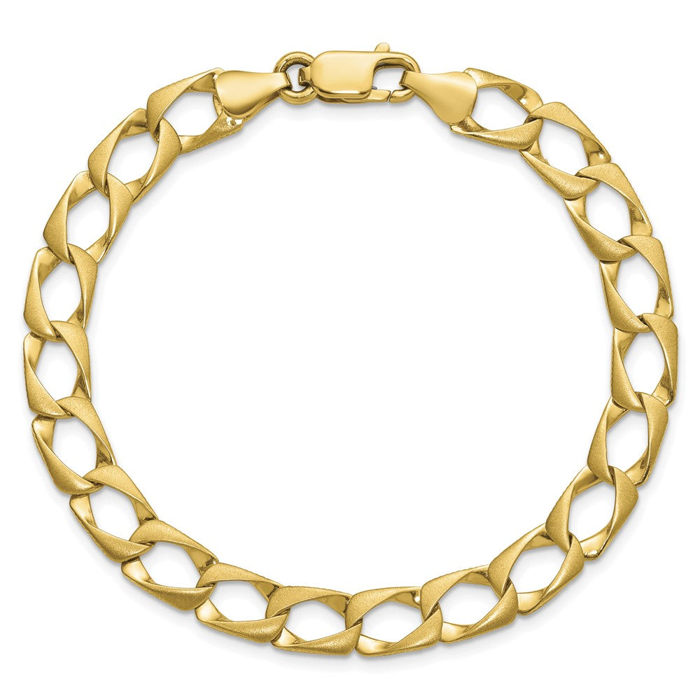 Satin and Diamond-cut Fancy Link Bracelet - WBC
