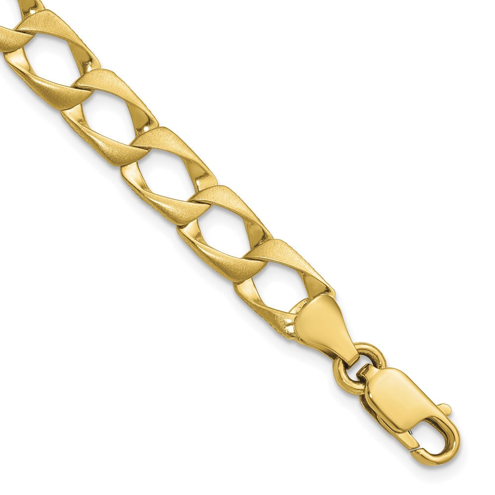 Satin and Diamond-cut Fancy Link Bracelet - WBC