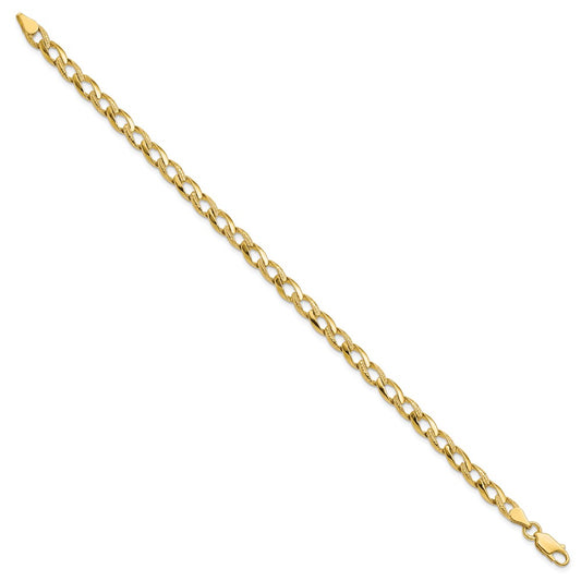 Fancy Polished and Textured Curb Link Bracelet - WBC