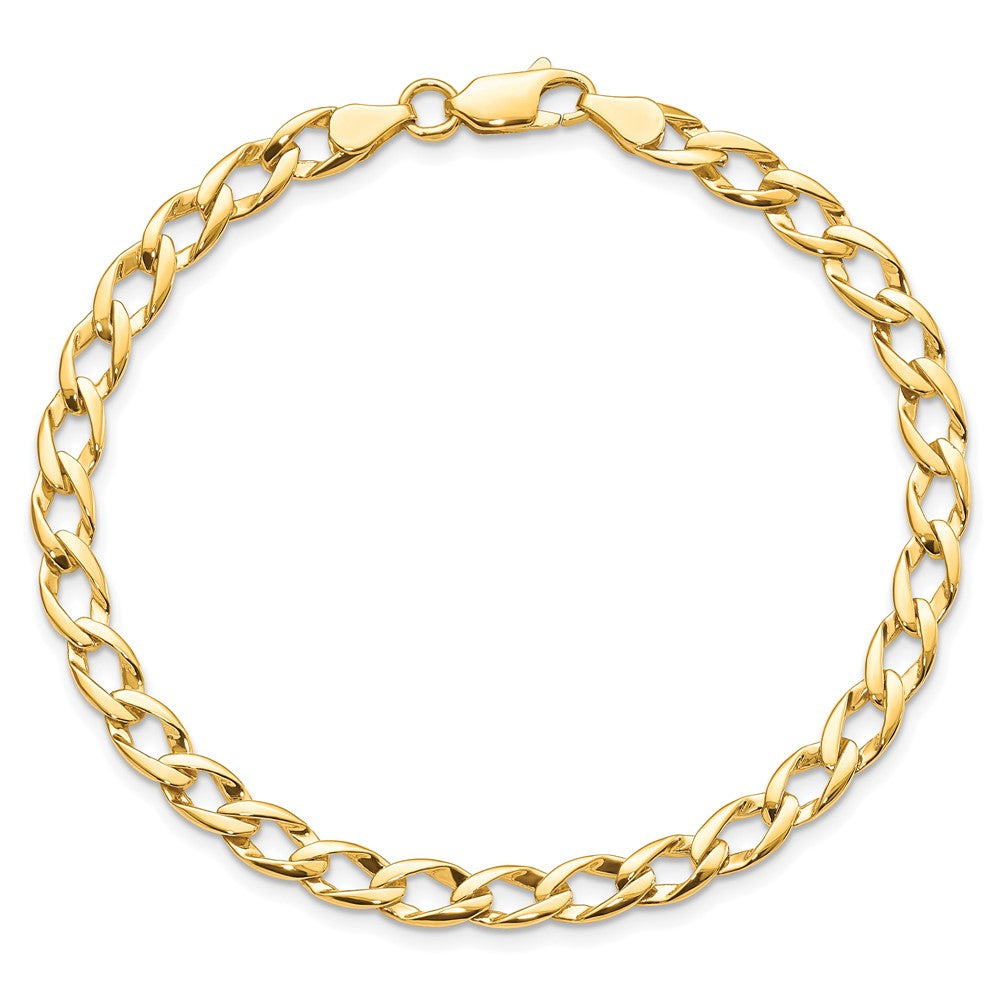 Fancy Polished and Textured Curb Link Bracelet - WBC