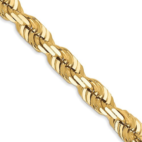 10k 5.5mm Diamond-cut Rope Chain
