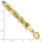 D/C Rope Fancy Lobster Clasp Chain - WBC