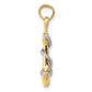 Two-Tone 3-D Anchor with Rope Pendant - WBC