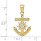 Mariners Cross / Anchor with Ships Wheel Pendant - WBC