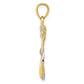 and Rhodium Anchor with Rope Pendant - WBC