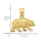Satin Diamond-cut Bear Pendant - WBC
