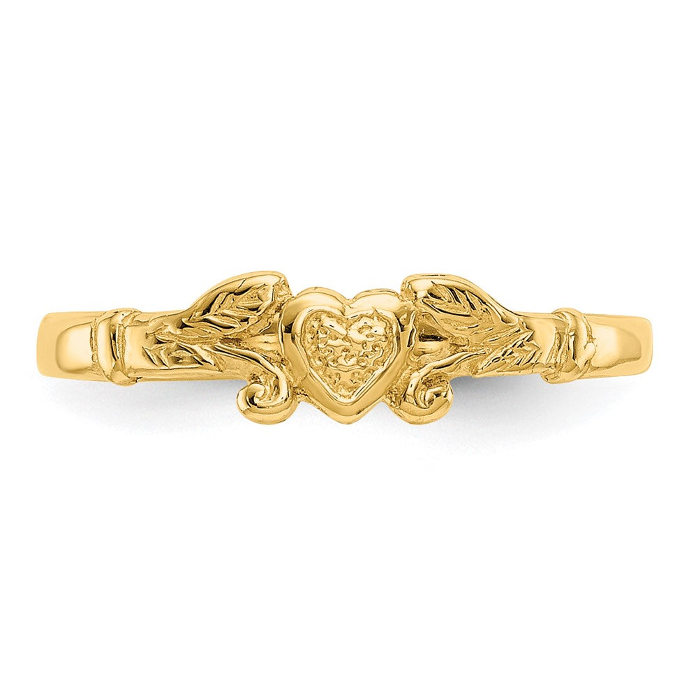 Textured Mini Heart Baby Ring - WBC