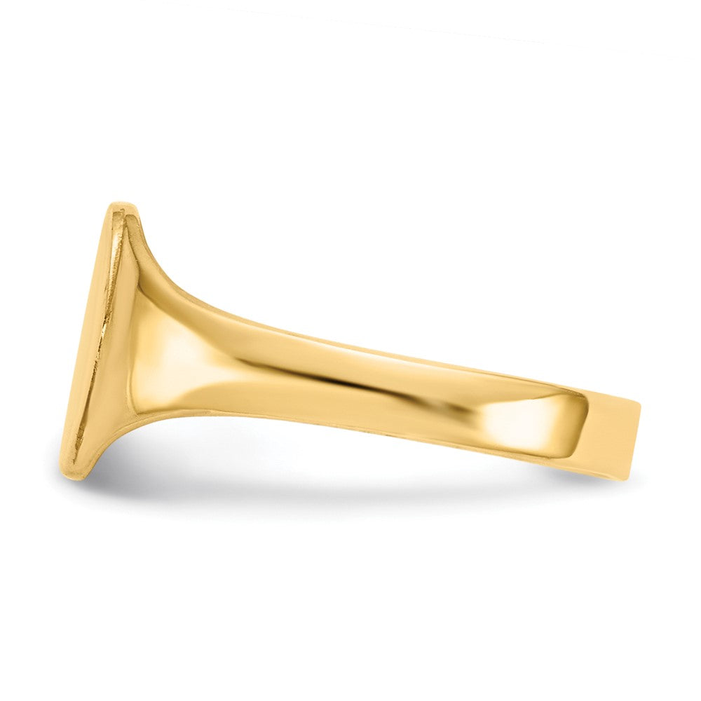 High Polished Oval Baby Signet Ring - WBC