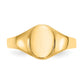High Polished Oval Baby Signet Ring - WBC