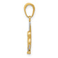 and Rhodium Polished Moon with Angel Pendant - WBC