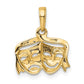 Polished Open-Backed Comedy/Tragedy Pendant - WBC