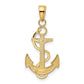 Polished Anchor with Textured Rope Pendant - WBC