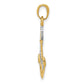 and Rhodium Polished Anchor with Rope Pendant - WBC