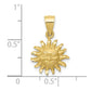 Satin Diamond-cut Sun Pendant - WBC