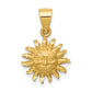 Satin Diamond-cut Sun Pendant - WBC