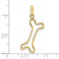 Cut-Out Polished Dog Bone Charm - WBC