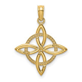 10k Small Celtic Eternity Knot Charm