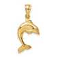 2-D Polished Dolphin Jumping Charm - WBC