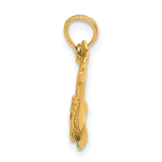 Textured Dolphin Jumping Charm - WBC