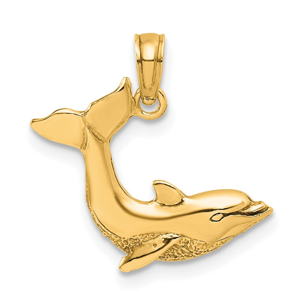 Textured Dolphin Jumping Charm - WBC