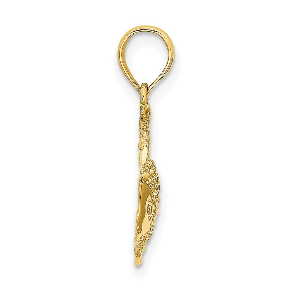 Textured Angel Fish Charm - WBC