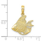 Textured Angel Fish Charm - WBC