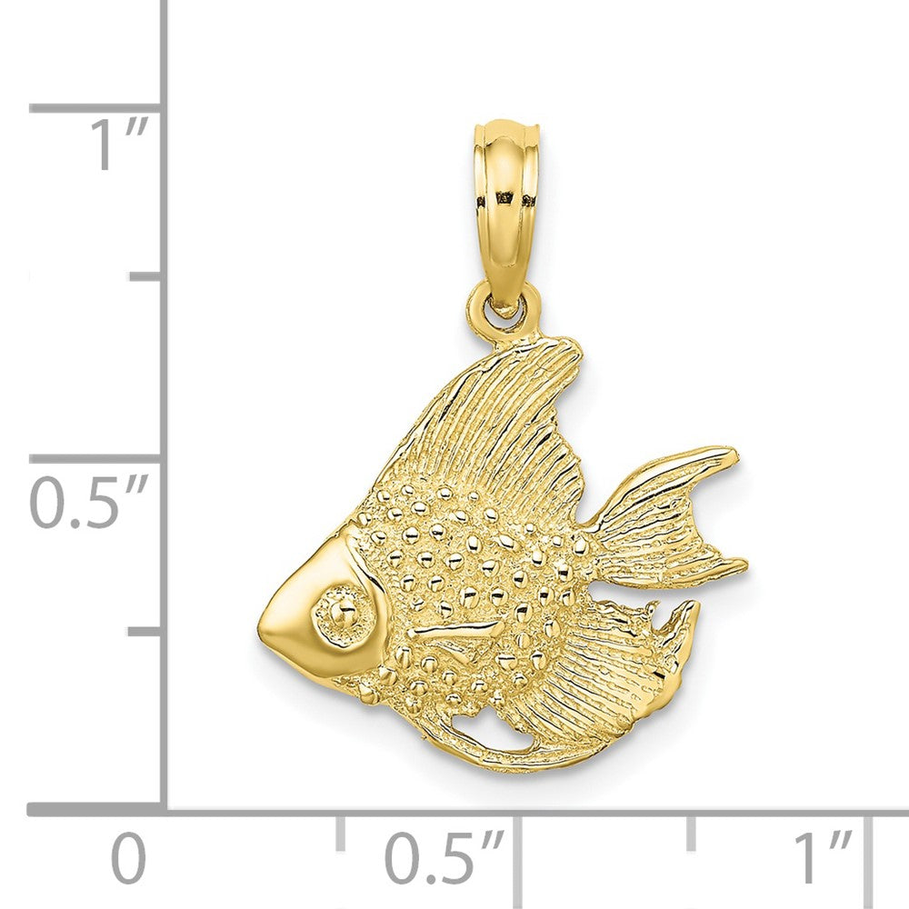 Textured Angel Fish Charm - WBC