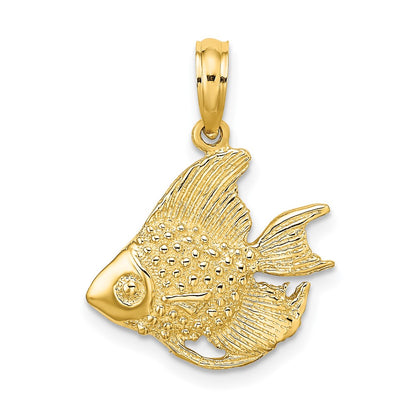 Textured Angel Fish Charm - WBC