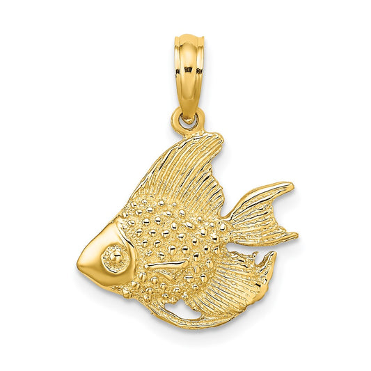 Textured Angel Fish Charm - WBC