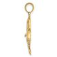 Polished Dolphin Jumping Through Hoop Charm - WBC