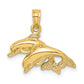 Polished Double Dolphins Jumping Charm - WBC